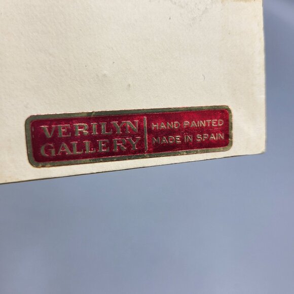 Verilyn Gallery Spain Signed Art Hand Painted Butterfly Flowers Gold Frame 3x4 - Picture 5 of 13